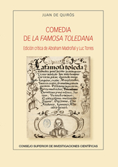E-book, Comedia de La famosa toledana, Quirós, Juan de., CSIC, Consejo Superior de Investigaciones Científicas