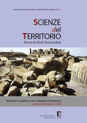Issue, Scienze del Territorio : rivista di Studi Territorialisti : 10, 1, 2022, Firenze University Press