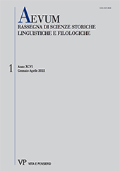Fascículo, Aevum : rassegna di scienze storiche, linguistiche e filologiche : XCVI, 1, 2022, Vita e Pensiero