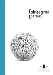 Fascicule, Sintagma : revista de lingüística : 34, 2022, Edicions de la Universitat de Lleida