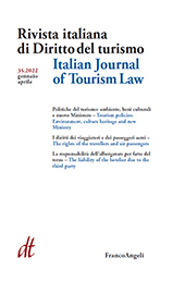 Artikel, Il turismo nelle pronunce della Corte Costituzionale : secondo semestre 2021, Franco Angeli