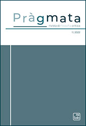 Heft, Pràgmata : rivista di filosofia critica : 1, 2022, TAB edizioni