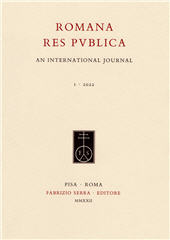 Heft, Romana res publica : an international journal : III, 2024, Fabrizio Serra