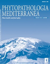Fascicule, Phytopathologia mediterranea : 61, 1, 2022, Firenze University Press