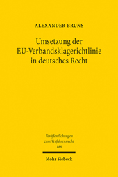 E-book, Umsetzung der EU-Verbandsklagerichtlinie in deutsches Recht, Bruns, Alexander, Mohr Siebeck