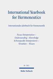 eBook, Focus : interpretation - understanding - knowledge = Schwerpunkt : Interpretieren - Verstehen - Wissen, Mohr Siebeck