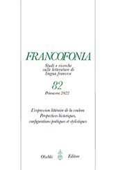 Fascicolo, Francofonia : studi e ricerche sulle letterature di lingua francese : 82, 1, 2022, L.S. Olschki