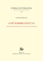 E-book, "I più sensibili effetti" : percorsi attraverso il Settecento letterario, Beniscelli, Alberto, author, Edizioni di storia e letteratura