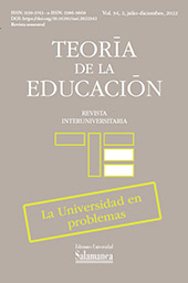 Fascicolo, Teoría de la Educación : Revista Interuniversitaria : 34, 2, 2022, Ediciones Universidad de Salamanca