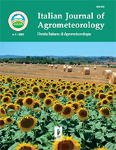 Issue, IJAm : Italian Journal of Agrometeorology : 1, 2022, Firenze University Press