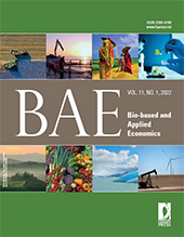 Fascicolo, Bio-based and Applied Economics : 11, 1, 2022, Firenze University Press