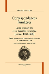 eBook, Correspondances familières : avec ses parents et sa dernière compagne (années 1780-1798), H. Champion