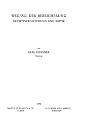 E-book, Wegfall der Bereicherung : Rechtsvergleichung und Kritik, Mohr Siebeck