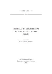 E-book, Miscellanea Bibliothecae Apostolicae Vaticanea XVIII, Biblioteca apostolica vaticana