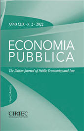 Fascicule, Economia pubblica : XLIX, 2, 2022, Franco Angeli