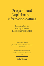 E-book, Prospekt- und Kapitalmarktinformationshaftung : Recht und Reform in der Europäischen Union, der Schweiz und den USA, Mohr Siebeck
