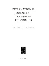 Fascicolo, International journal of transport economics : Rivista internazionale di economia dei trasporti : XLIX, 1, 2022, Fabrizio Serra