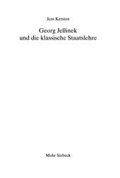E-book, Georg Jellinek und die klassische Staatslehre, Kersten, Jens, Mohr Siebeck