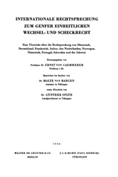 E-book, Internationale Rechtsprechung zum Genfer einheitlichen Wechsel- und Scheckrecht : eine Übersicht über die Rechtsprechung von Dänemark, Deutschland, Frankreich, Italien, den Niederlanden, Norwegen, Österreich, Portugal, Schweden und der Schweiz, Mohr Siebeck