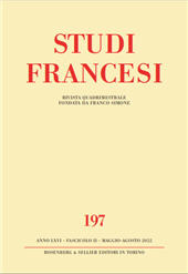 Heft, Studi francesi : 197, 2, 2022, Rosenberg & Sellier