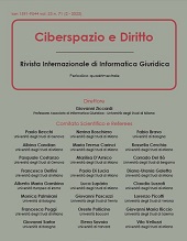 Fascicolo, Ciberspazio e diritto : rivista internazionale di informatica giuridica : 23, 2, 2022, Enrico Mucchi Editore