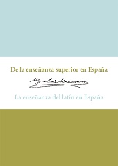 E-book, De la enseñanza superior en España : la enseñanza del latín en España, Dykinson