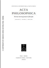 Fascículo, Acta philosophica : rivista internazionale di filosofia : 31, 2, 2022, Fabrizio Serra