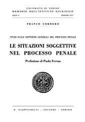 eBook, Le situazioni soggettive nel processo penale, Giappichelli