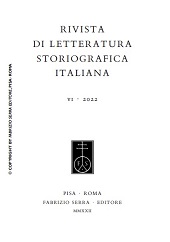 Fascículo, Rivista di letteratura storiografica italiana : 6, 2022, Fabrizio Serra