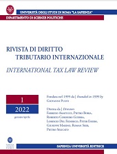 Issue, Rivista di diritto tributario internazionale = International Tax Law Review : 1, 2022, CSA - Casa Editrice Università La Sapienza