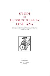 Heft, Studi di lessicografia italiana : XXXIX, 2022, Le Lettere