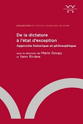 Kapitel, Occasion versus exception : la position de Machiavel, École française de Rome