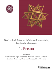E-book, Quaderni del dottorato in scienze documentarie, linguistiche e letterarie : vol. 1 : Prismi, Ledizioni