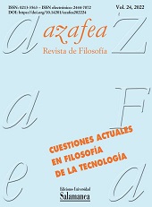 Issue, Azafea : revista de filosofía : 24, 2022, Ediciones Universidad de Salamanca