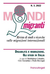 Article, Famiglie migranti e minori con disabilità : problematiche e prospettive della presa in carico, Franco Angeli