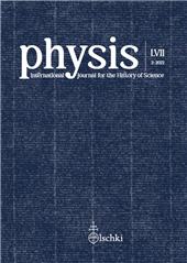 Fascicolo, Physis : rivista internazionale di storia della scienza : LVII, 2, 2022, L.S. Olschki
