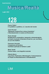 Fascículo, Musica/Realtà : 128, 2, 2022, Libreria musicale italiana