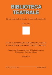 Artículo, Il teatro contro lo spettacolo : strategie della (nuova) performance nel Nuovo Teatro italiano (1976-1982), Bulzoni