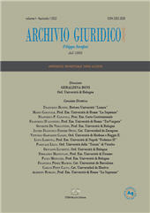 Fascicolo, Archivio giuridico Filippo Serafini : supplemento 1, 2022, Enrico Mucchi Editore