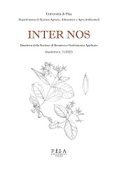 Heft, Inter Nos : quaderni della sezione di botanica e geobotanica applicate : 5, 2022, Pisa University Press