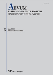 Fascículo, Aevum : rassegna di scienze storiche, linguistiche e filologiche : XCVI, 3, 2022, Vita e Pensiero