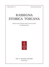 Issue, Rassegna storica toscana : LXVIII, 1, 2022, L.S. Olschki