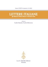 Issue, Lettere italiane : LXXIV, 2, 2022, L.S. Olschki