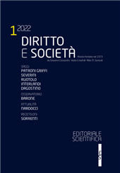 Fascicolo, Diritto e società : 1, 2022, Editoriale Scientifica