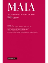 Fascicule, Maia : rivista di letterature classiche : LXXIV, 1, 2022, Morcelliana