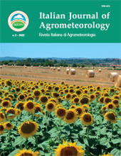 Fascicule, IJAm : Italian Journal of Agrometeorology : 2, 2022, Firenze University Press