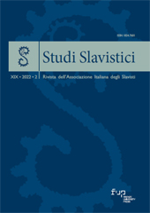 Fascicolo, Studi slavistici : rivista dell'associazione italiana degli Slavisti : XIX, 2, 2022, Firenze University Press