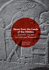 Fascicolo, News from the land of Hittites : Scientific Journal for Anatolian Research : 5/6, 2021/2022, Mimesis