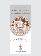 Fascículo, Rivista di storia e letteratura religiosa : LVIII, 2, 2022, L.S. Olschki