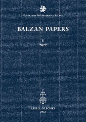 Kapitel, Introduzione al Forum interdisciplinare dei Premiati Balzan 2020, L.S. Olschki